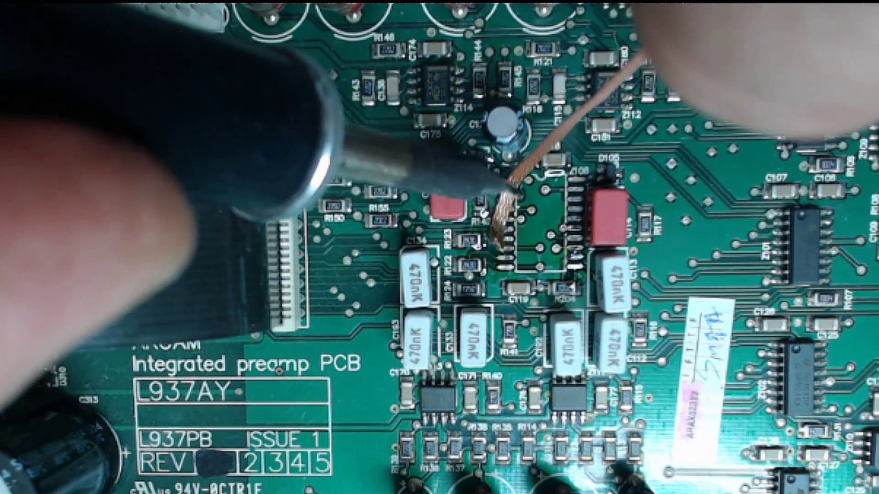 Electronic repair to Arcam A90 amplifier - no audio