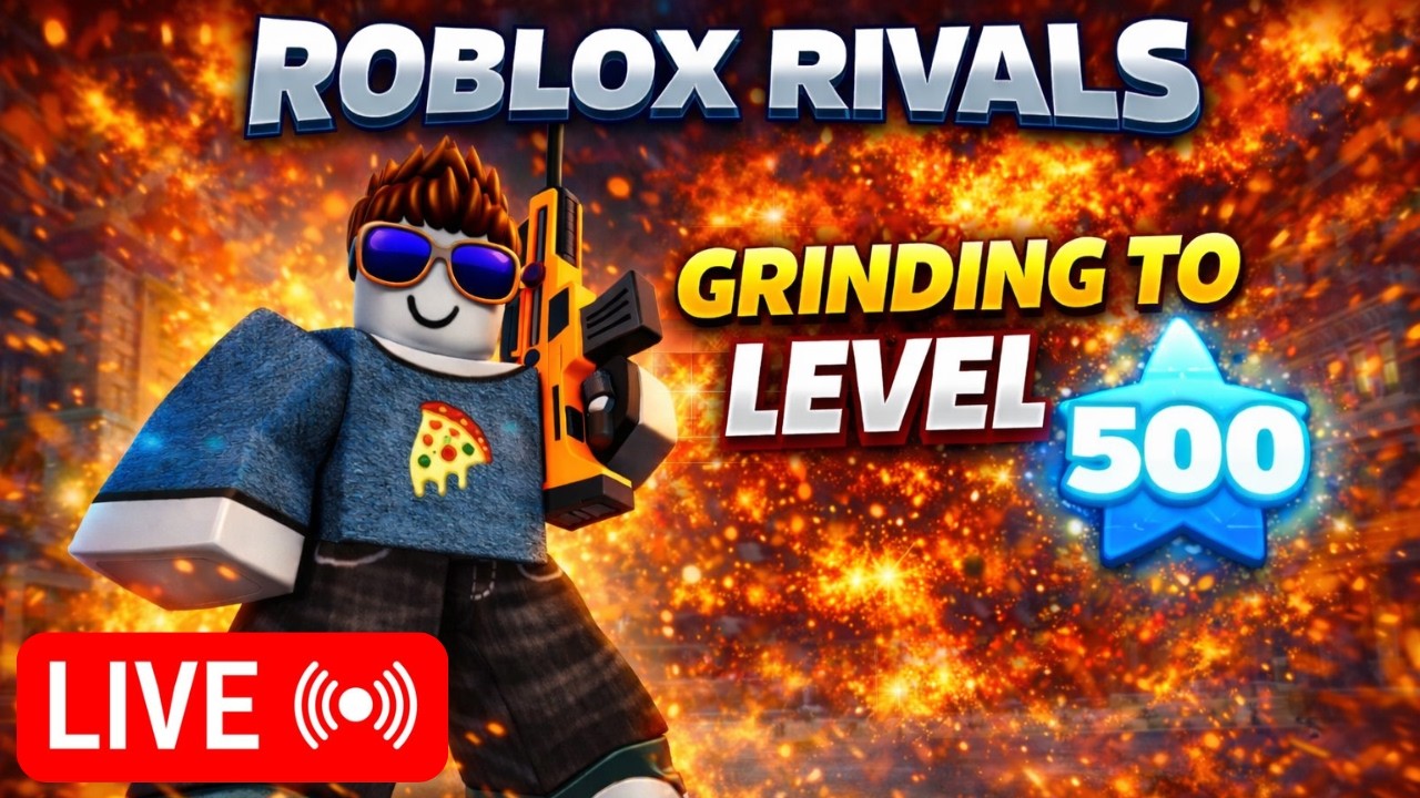 🔴LIVE🔴Roblox Rivals GRINDING To Level 500! ⭐🚀