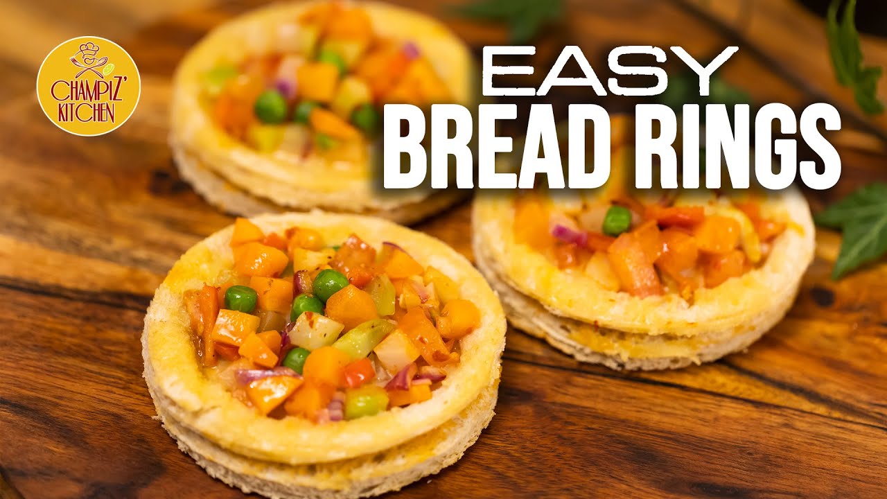 How to Make BREAD RINGS | පාන් වලින් රස කෑමක් | Champiz Kitchen