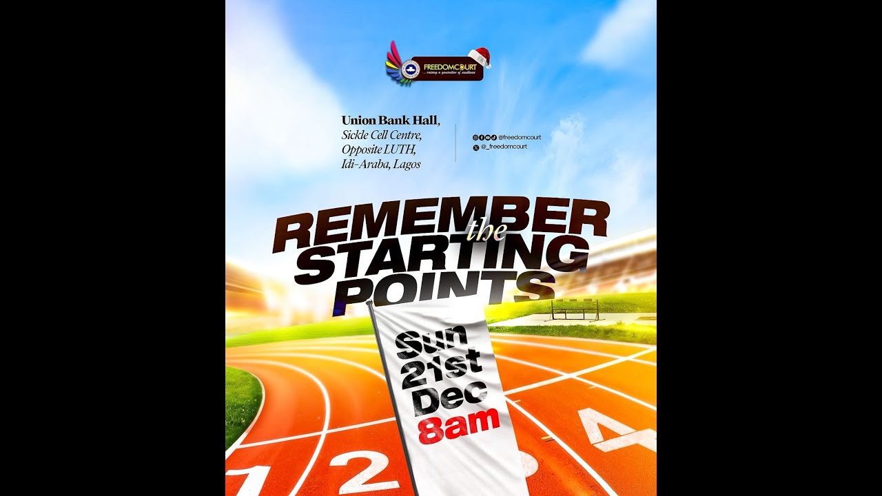 REMEMBER THE STARTING POINT