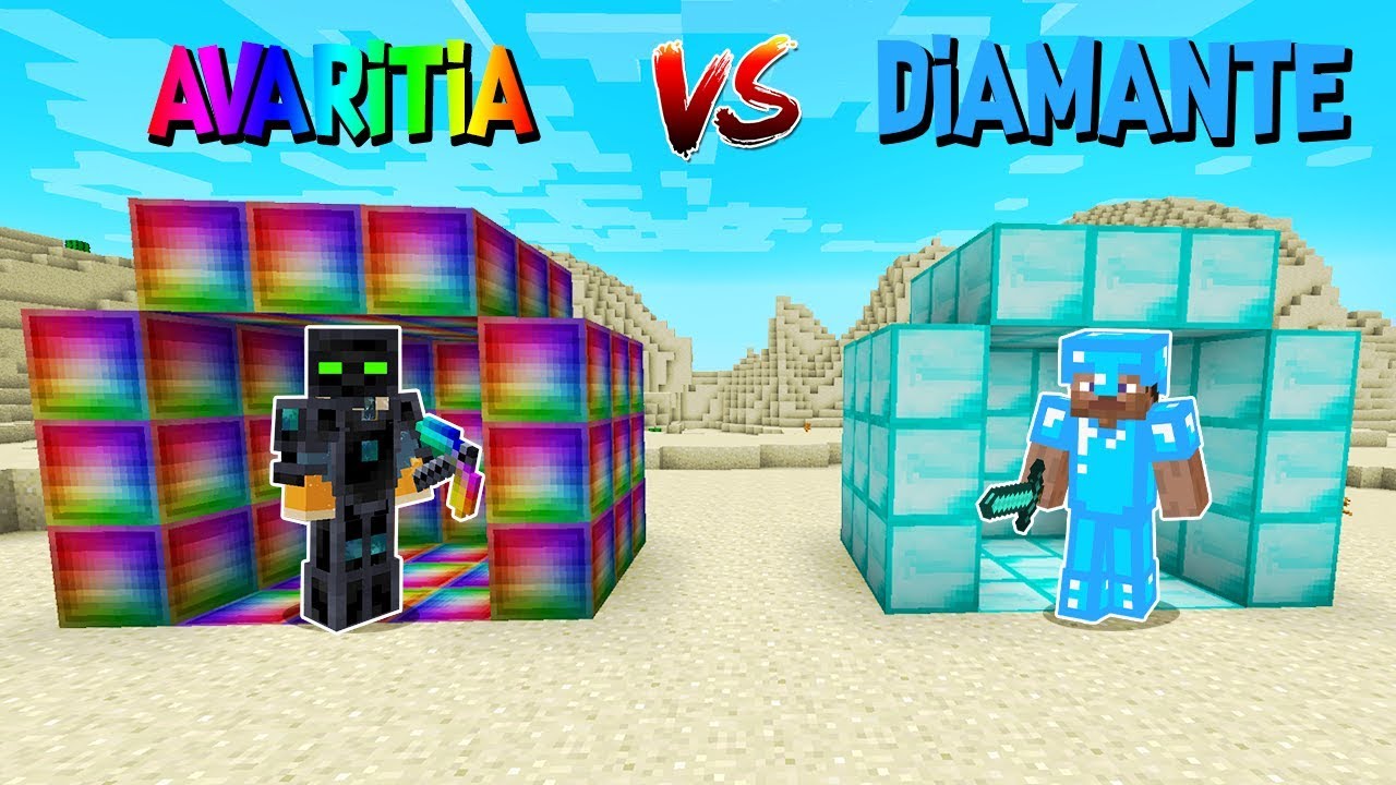BASE DE DIAMANTE VS BASE DE AVARITIA NO MINECRAFT