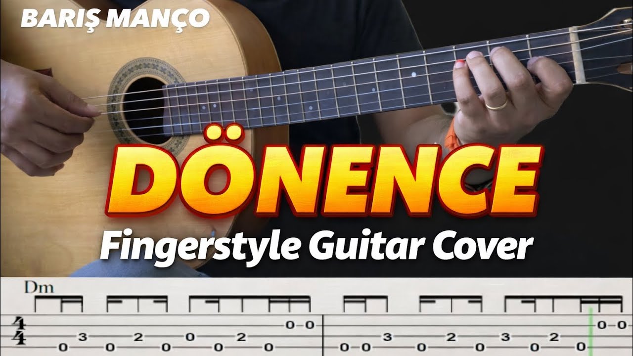 Barış Manço - Dönence Fingerstyle Guitar Cover + Tuturial Tab