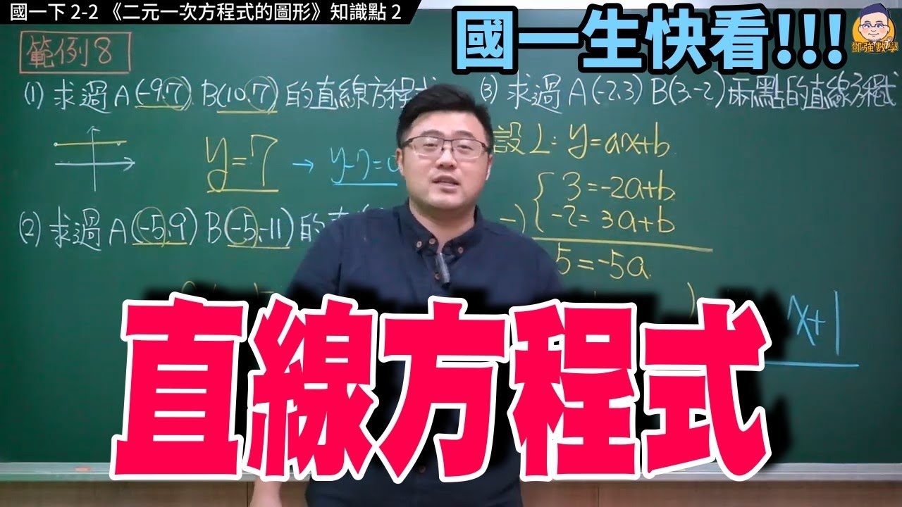 國一下2-2知識點2【直線方程式】