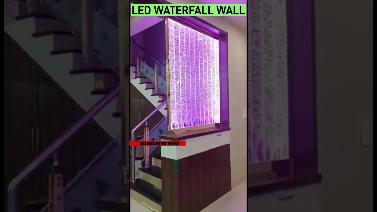 LED WATERFALL WALL #partition #waterfall #carpenter #shorts #video