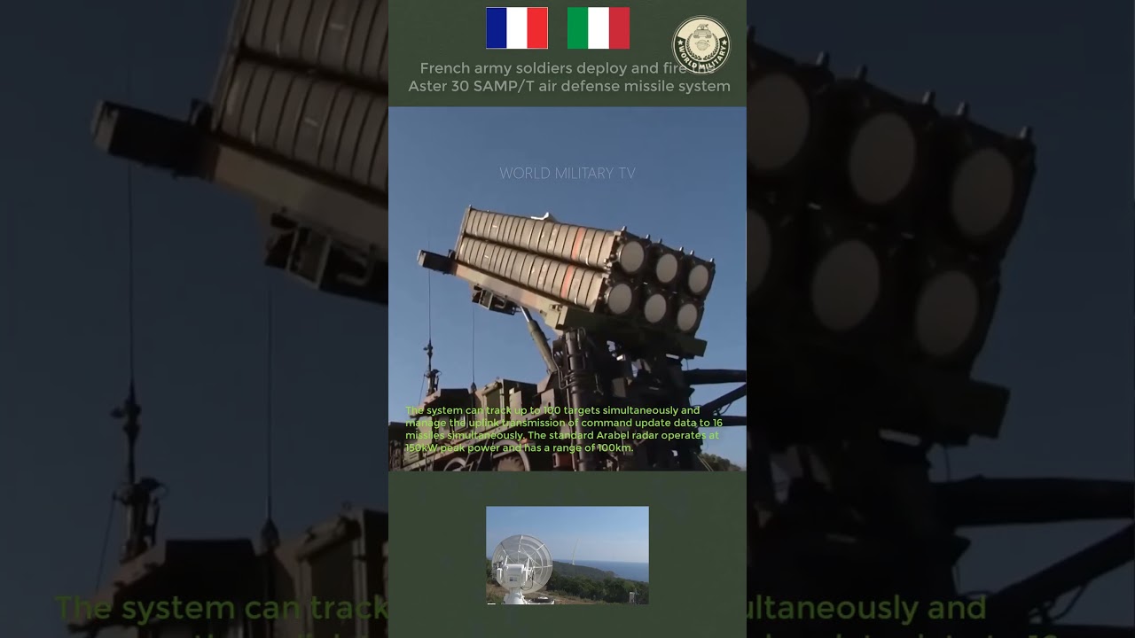 French army soldiers deploy and fire the Aster 30 SAMP/T air defense missile system #military #army