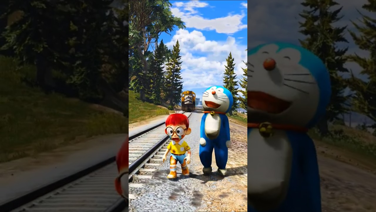 Nobita Blast Train To Save Doraemon Father 🥺💖 