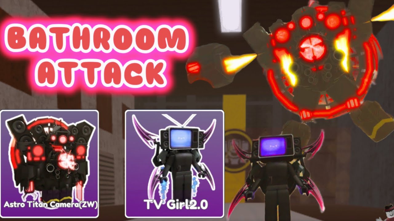 ASTRO TITAN CAMERAMAN & TV WOMAN 2.0 IN BATHROOM ATTACK | Roblox