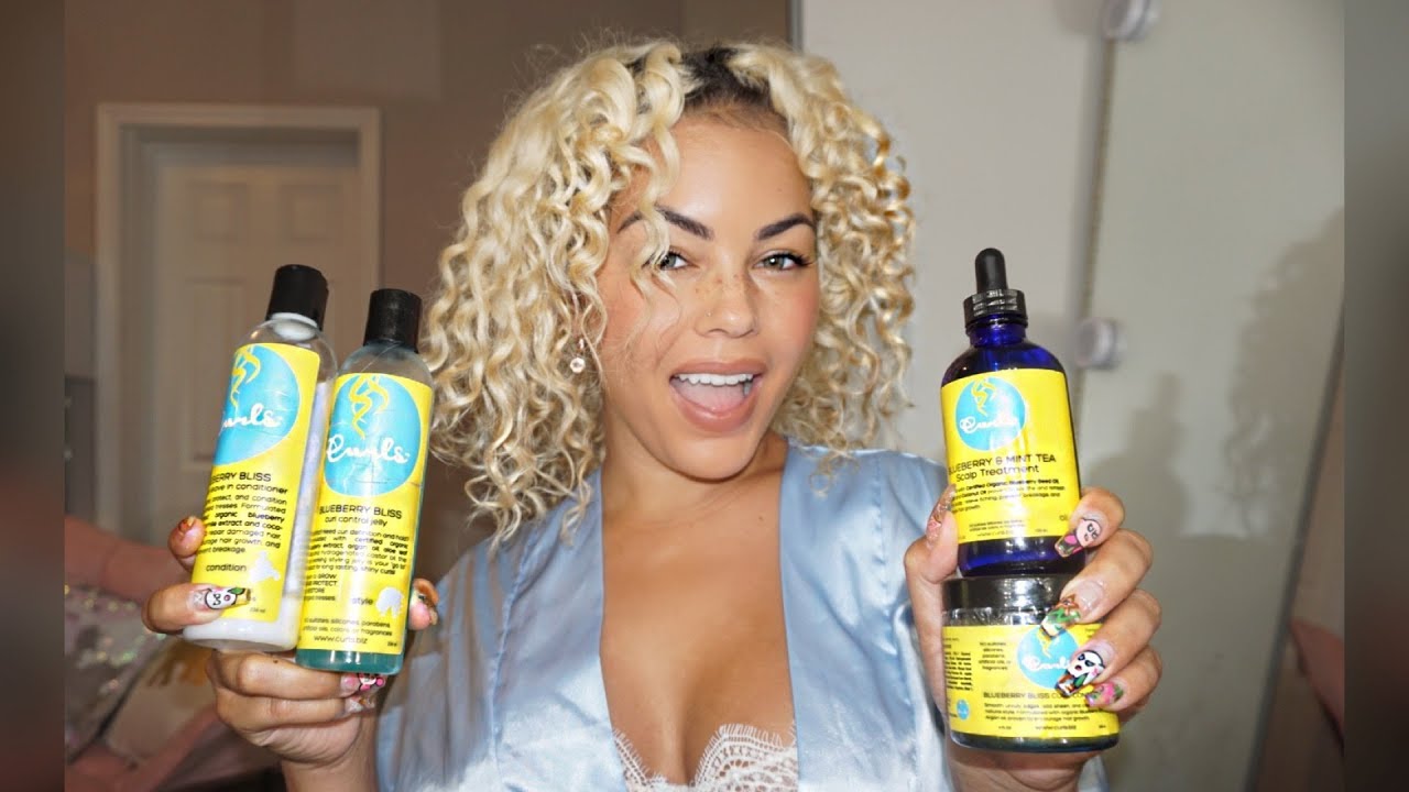 BOUNCY CURLS! Tutorial using Blueberry Bliss Products!