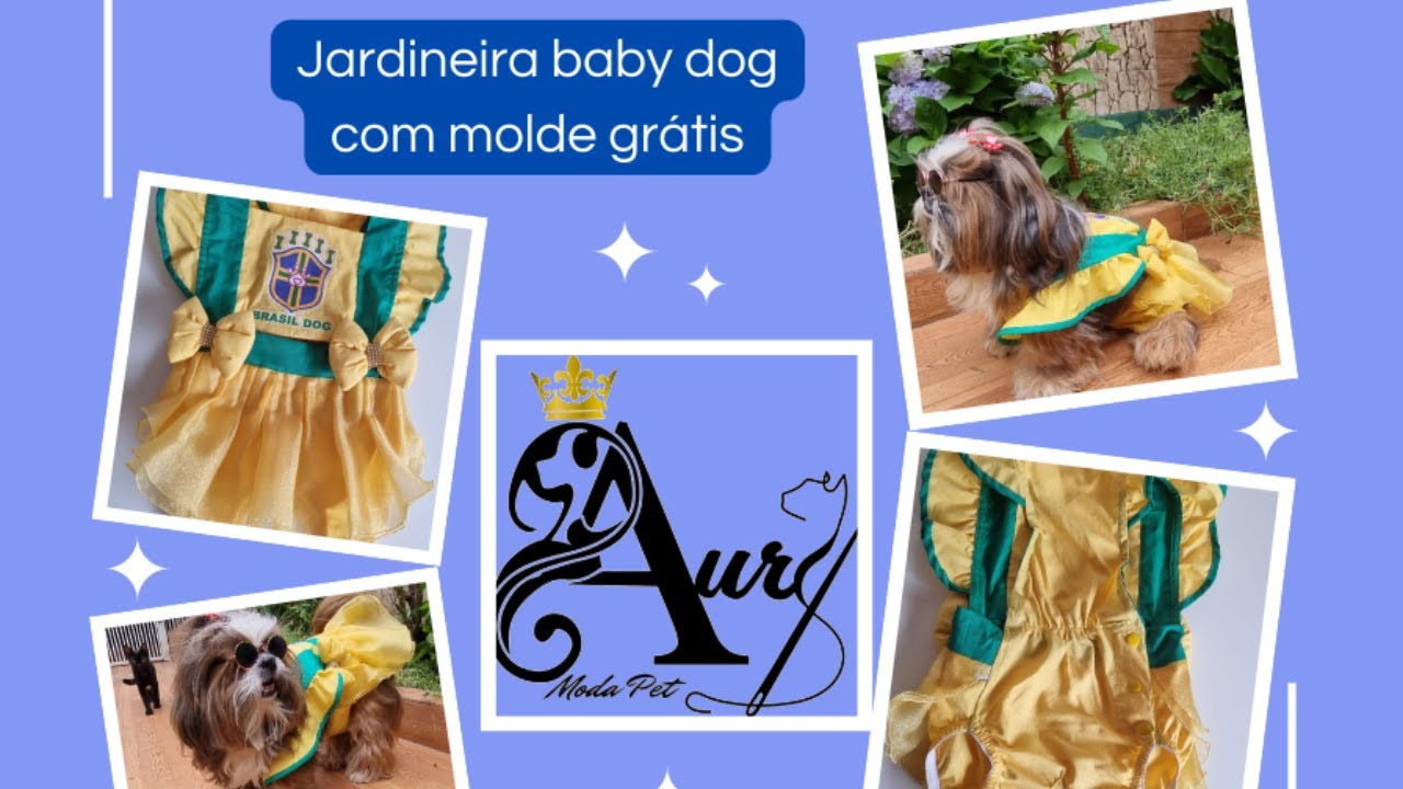 jardineira Romper pet