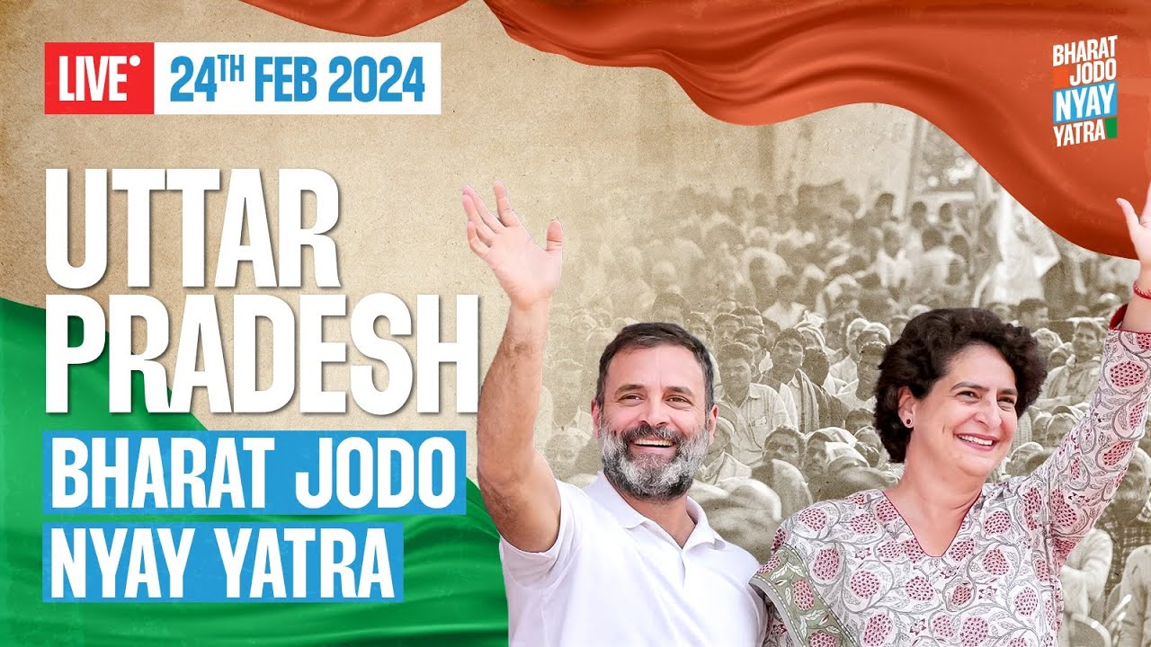 LIVE: #BharatJodoNyayYatra resumes from Sambhal, Uttar Pradesh.