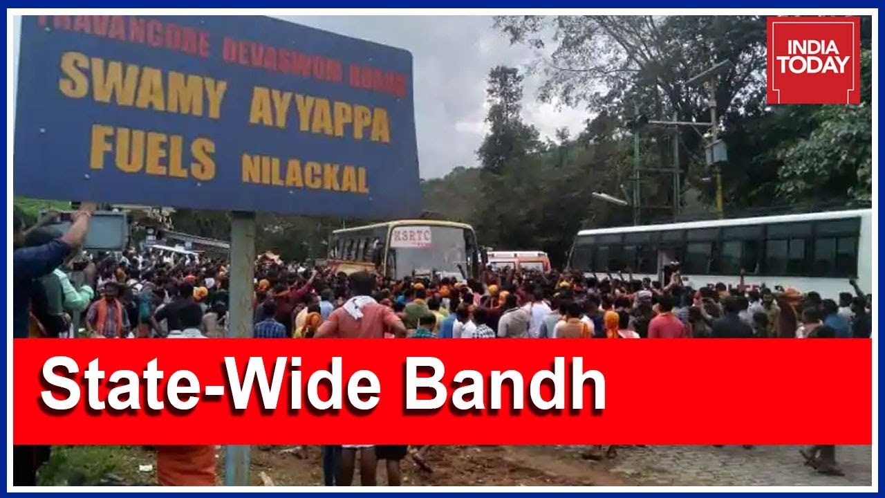 Sabarimala Protestors Turn Violent As State-Wide Bandh Launched