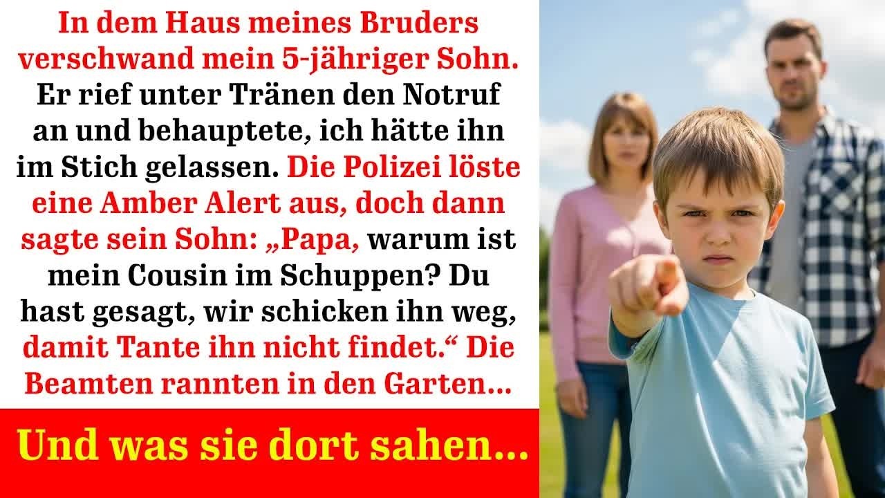 Als der Sohn meines Bruders sprach – und der Schuppen die Wahrheit enthüllte