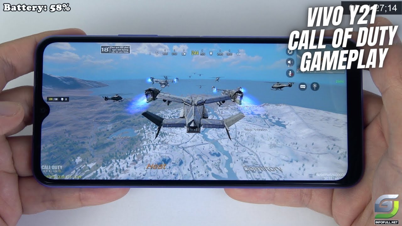 Vivo Y21 test game CALL OF DUTY Mobile CODM