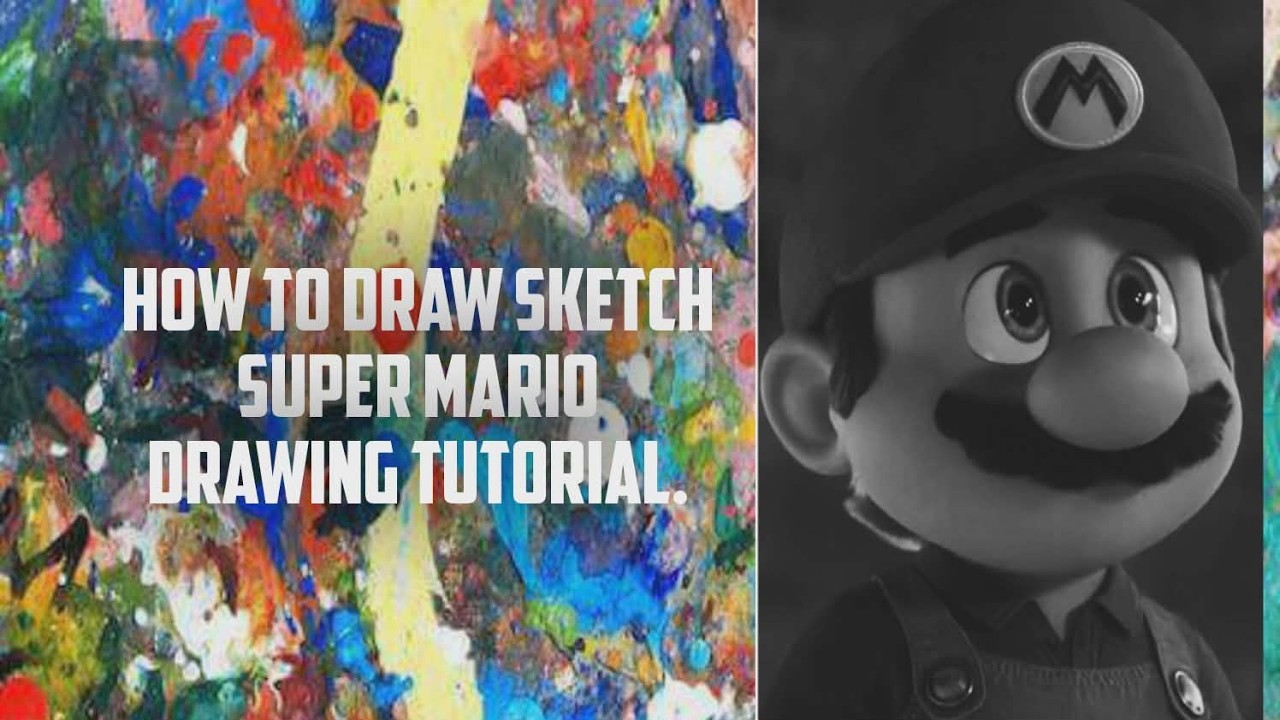 How to draw sketch SUPER MARIO Drawing tutorial.
