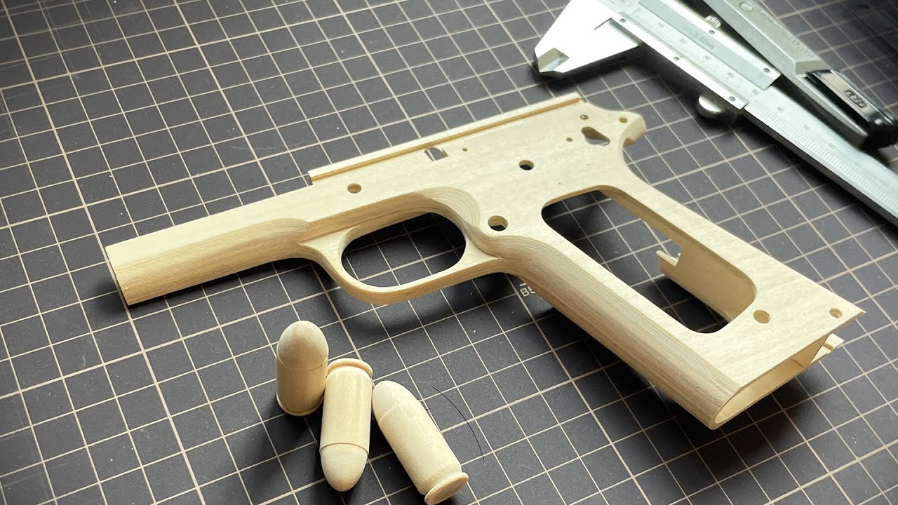How To Make Wooden Gun Colt 1911 - Episode 1 - Frames
