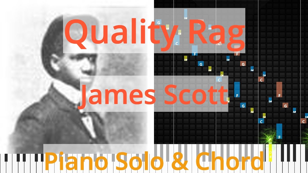 🎹Quality Rag, Solo & Chord, James Scott, Synthesia Piano