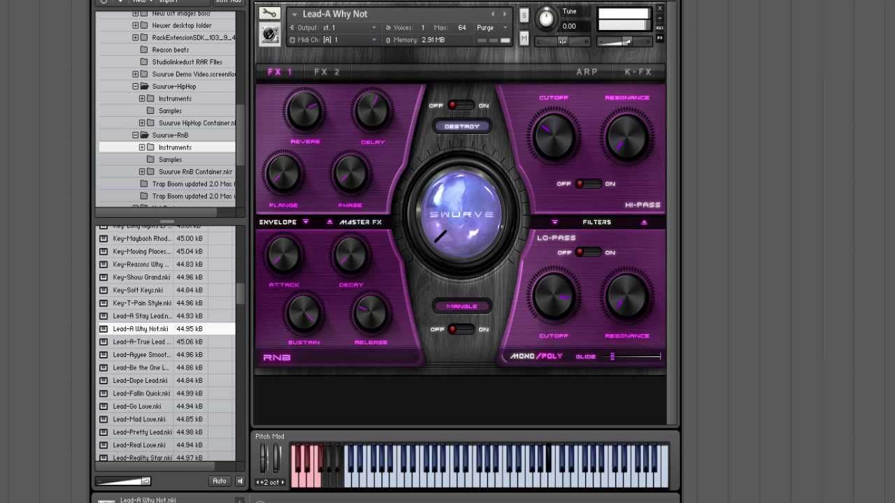 SWURVE (Hip-Hop & RnB) #1 Kontakt Library, Hip-Hop Vsti