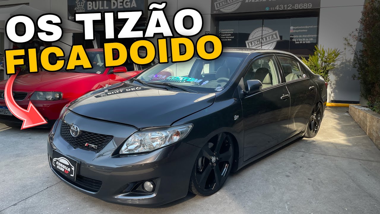 ELE FOI NA CONTRA MÃO , E MONTOU UM COROLLA REBAIXADO NA SUSPENSÃO A AR
