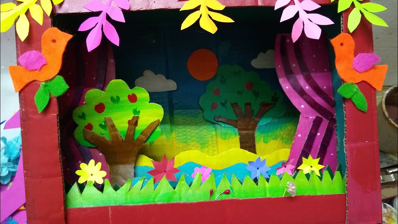how to make a puppet theater background.... craft for kids