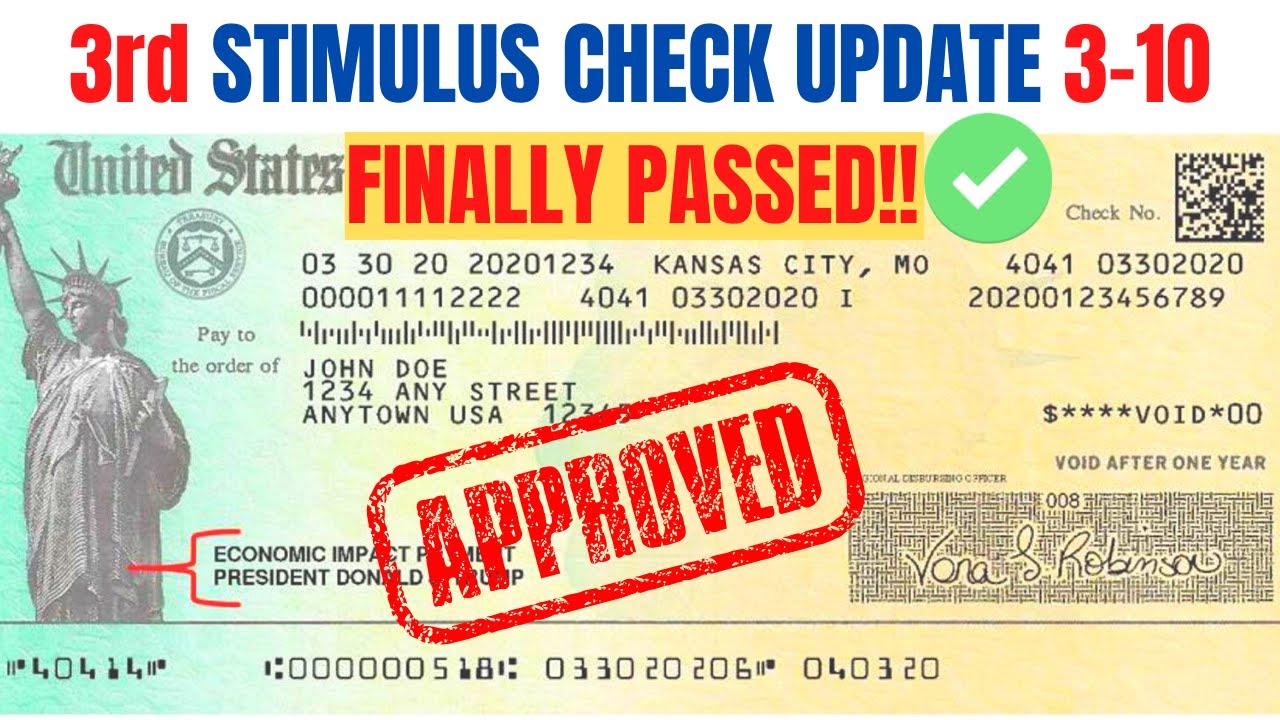 BREAKING! $1,400 Third Stimulus Check Package *JUST PASSED*