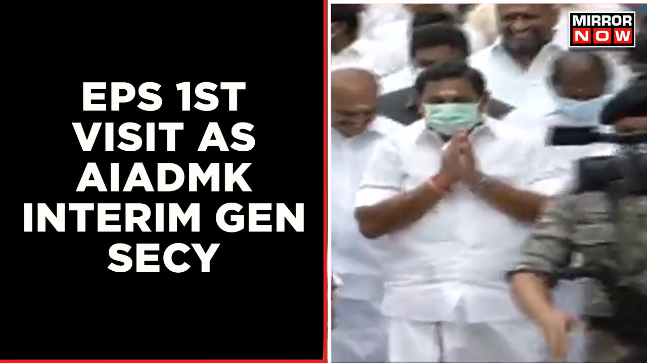 EPS 1st Visit As AIADMK Interim General Secretary | Supporters Celebrate At Party HQ | English News