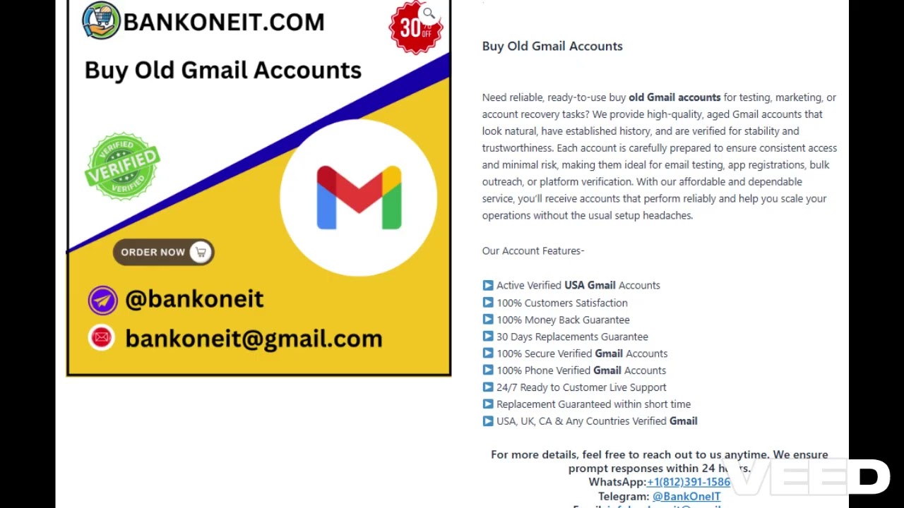 Best Places to Buy Old Gmail Accounts in the US