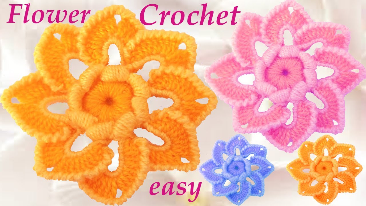 Como tejer flores a Crochet como hacer flores Tutorials