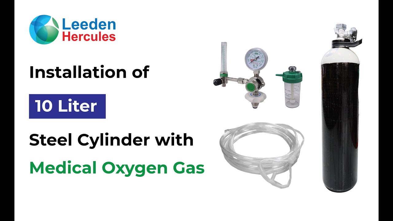 Installation of 10L Steel Cylinder with Medical Oxygen Gas