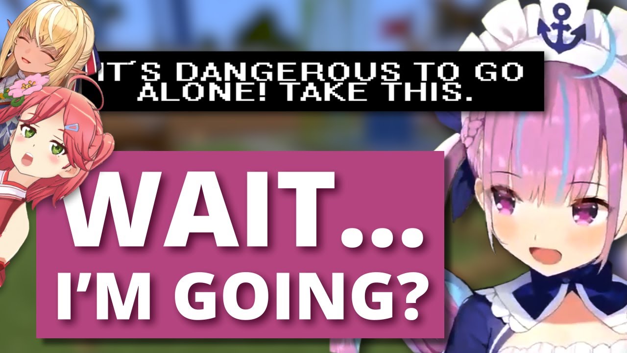 Aqua too awkward to say no, gets dragged off on random adventure ft. Sakura Miko and Shiranui Flare