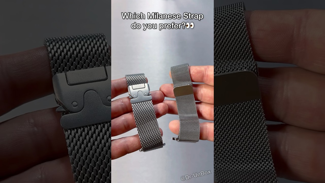 Apple Watch Ultra 2 Titanium Milanese Loop vs Stainless Steel Milanese Loop👀 #shorts #trending