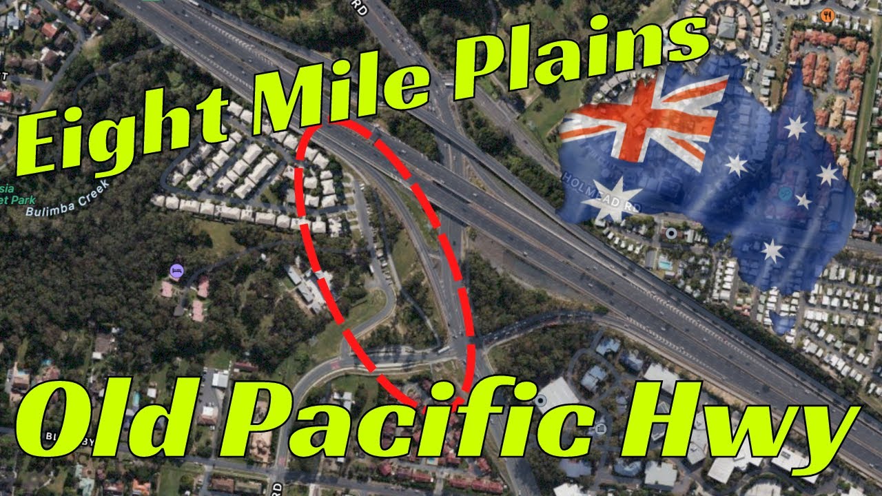 We found the Old Pacific Highway at Eight Mile Plains.