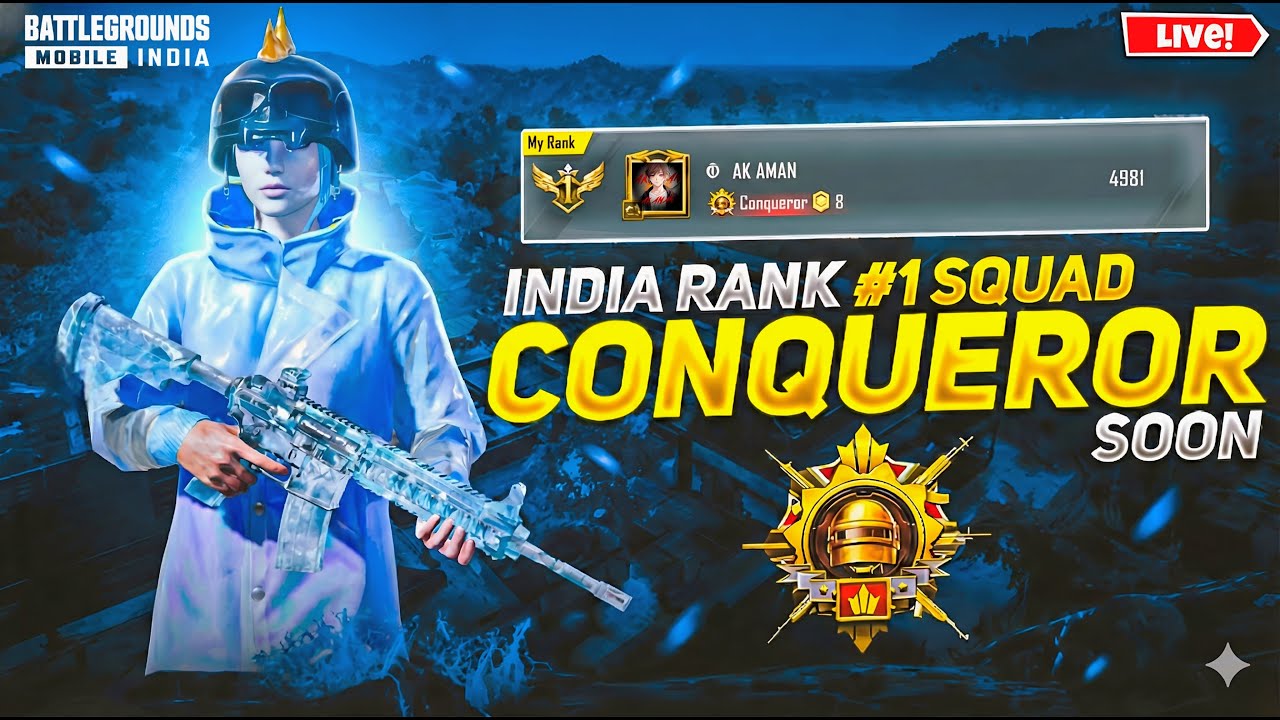 🔥 Platinum To CNQUREROR ! RANK PUSH | BGMI LIVE | AK AMAN LIVE ❤️
