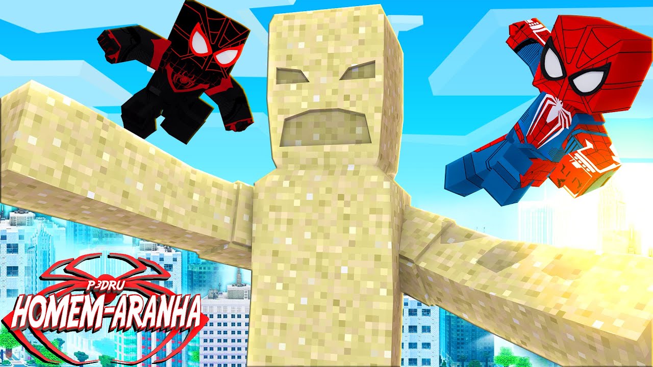 Minecraft: HOMEM AREIA APARECEU! - HOMEM ARANHA Ep.37 ‹‹ P3DRU ››