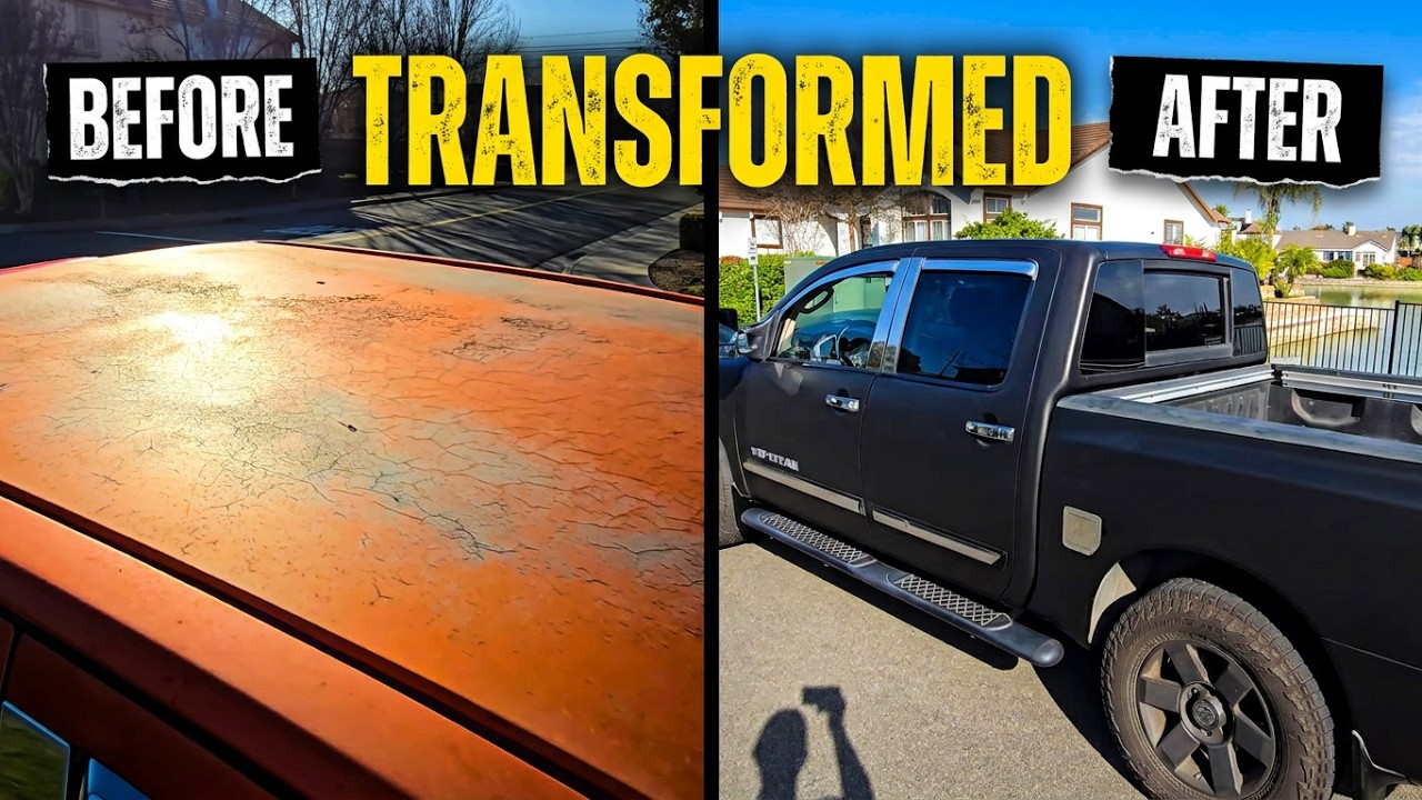 #diy #3m  Nissan Titan Complete Transformation in Matte Black 🔥