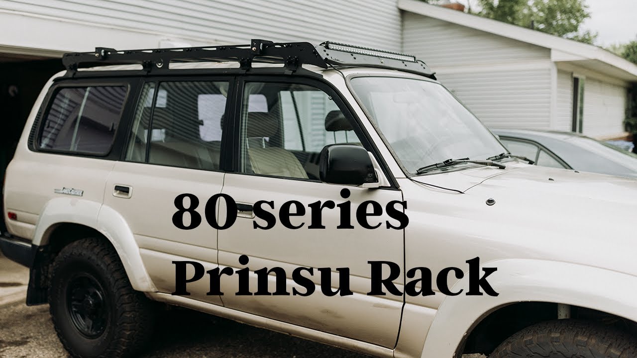 Установка багажника на крышу Land Cruiser Prinsu 80 Series с креплением для световой балки и тента