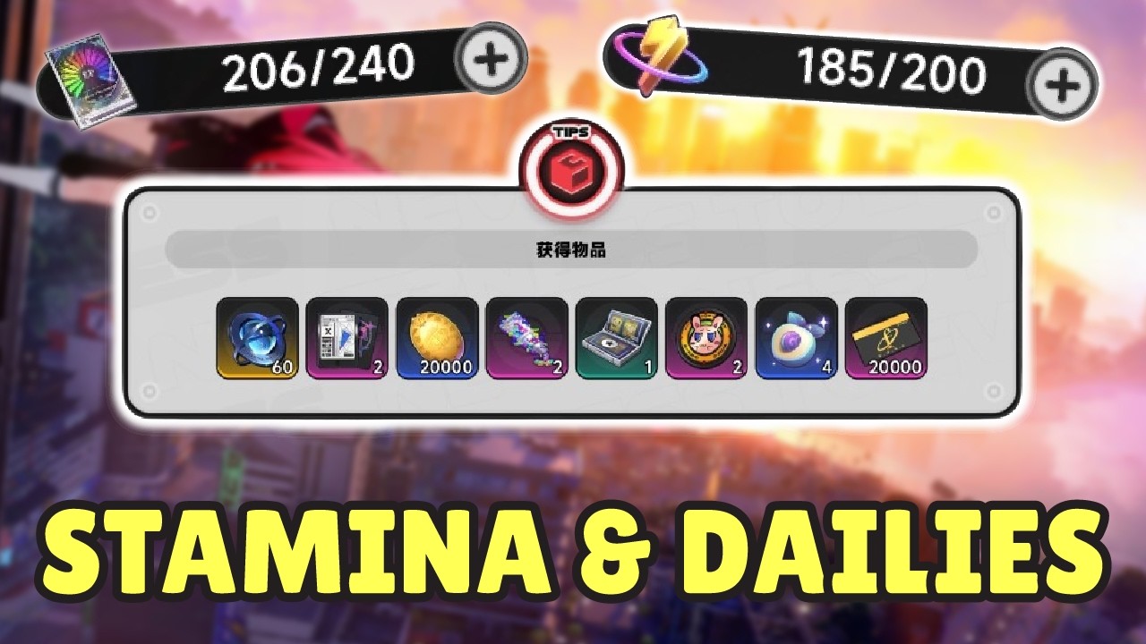 Dailies & Stamina Explained - NEVERNESS TO EVERNESS CN server