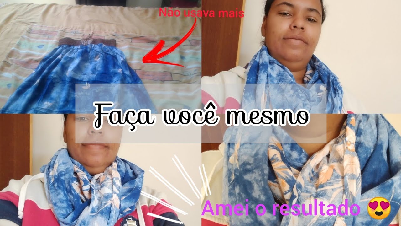 Como fazer Cachecol com tecido /Reciclando roupas EP.57