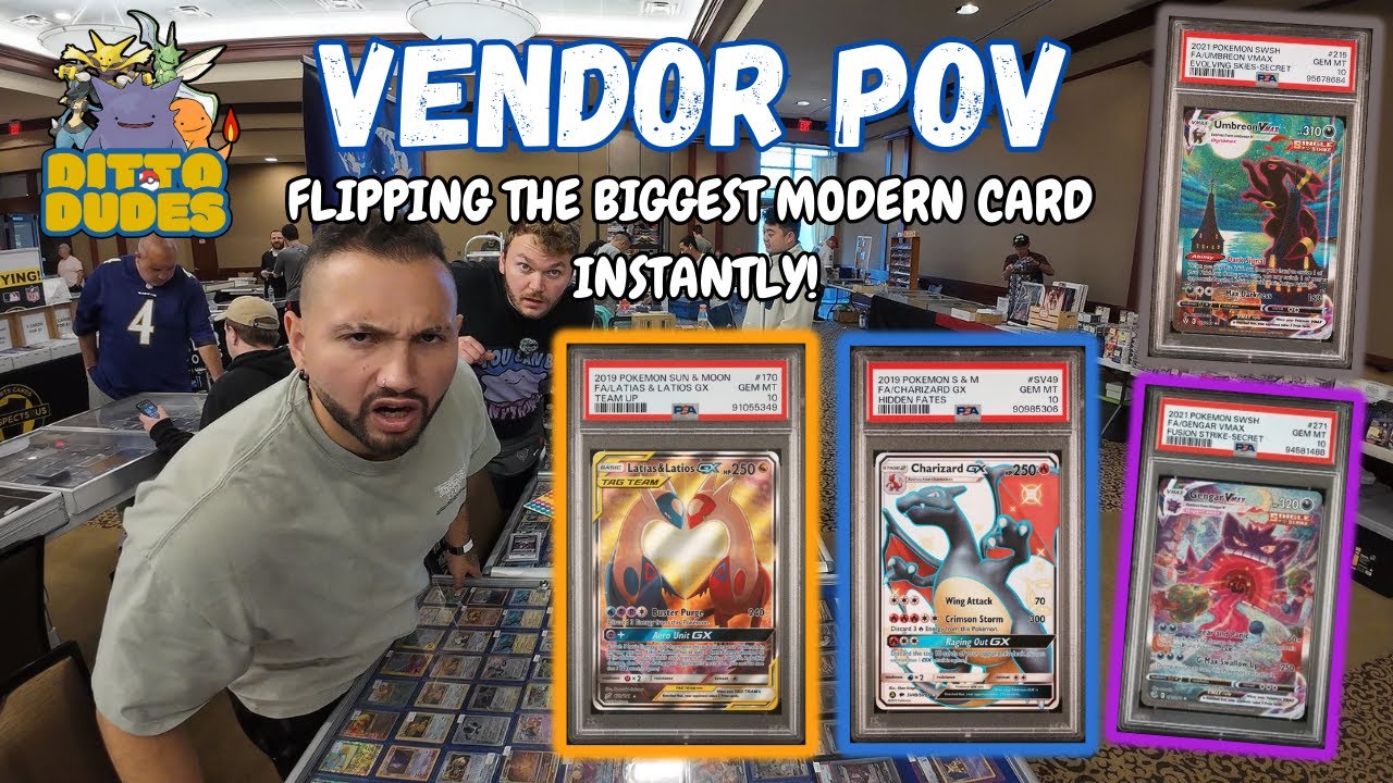 Flipping the BIGGEST modern card INSTANTLY! | Pokemon Vendor POV | Brotherly Love Card Show