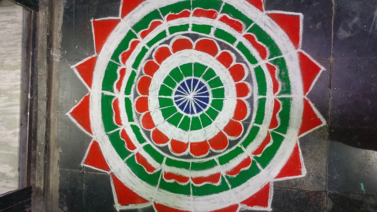 Republic day special Rangoli designs 🌻🌞#kolam 321