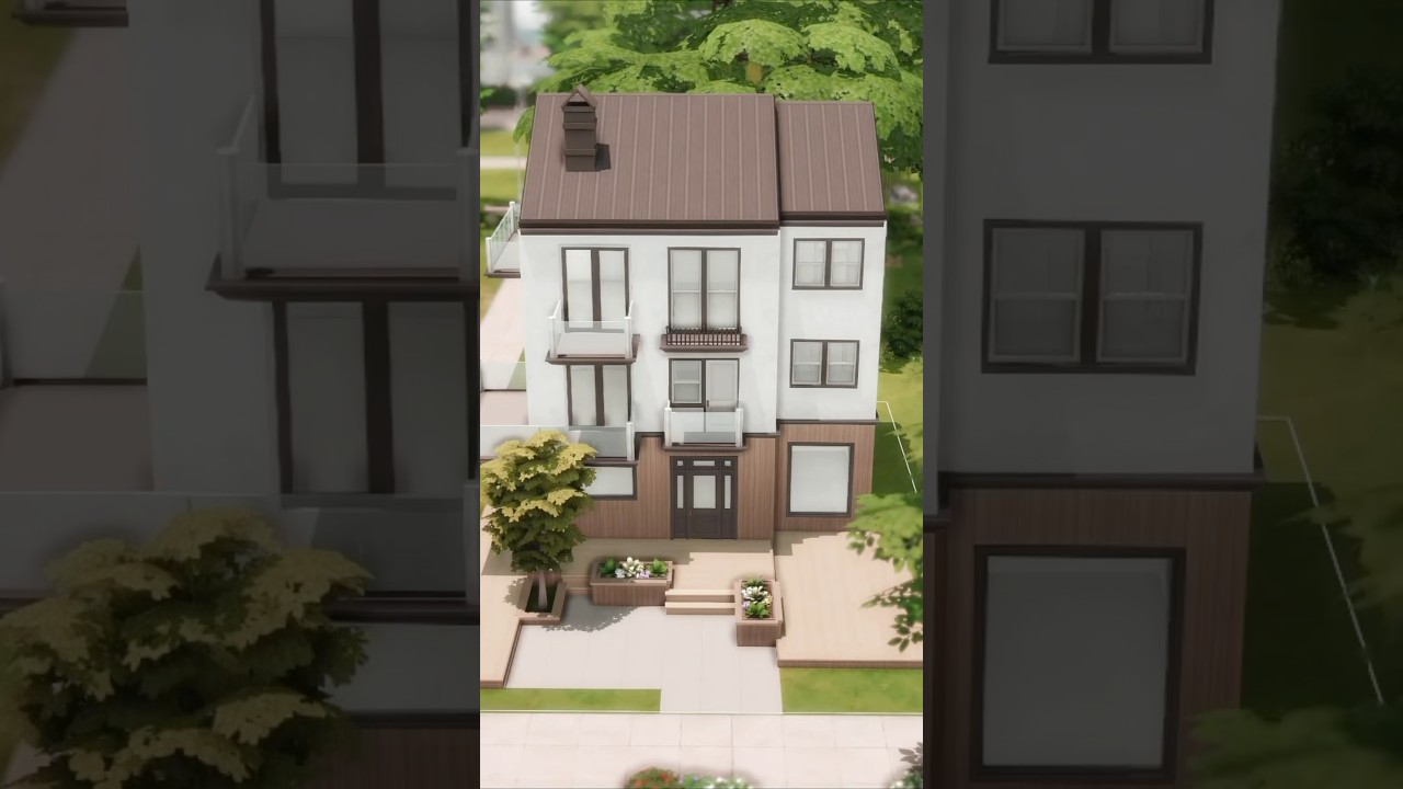 Building apartments with a shop and cafe in the sims 4 #thesims4 #sims4 #sims