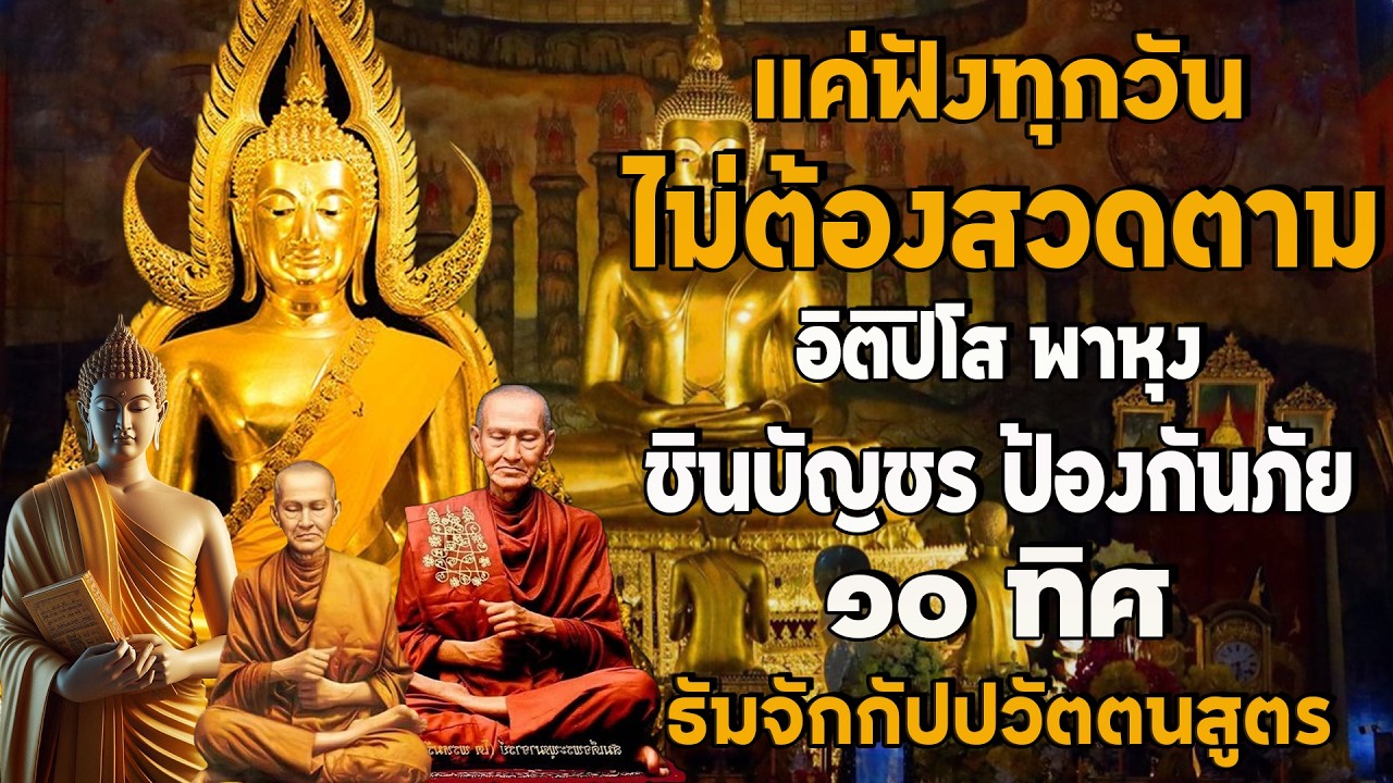 🙏🙏🙏อิติปิโส พาหุง ชินบัญชร ป้องกันภัย ๑๐ ทิศ I มหาเมตตาใหญ่ ยอดพระกัณฑ์ไตรปิฎก ธัมจักกัปปวัตตนสูตร