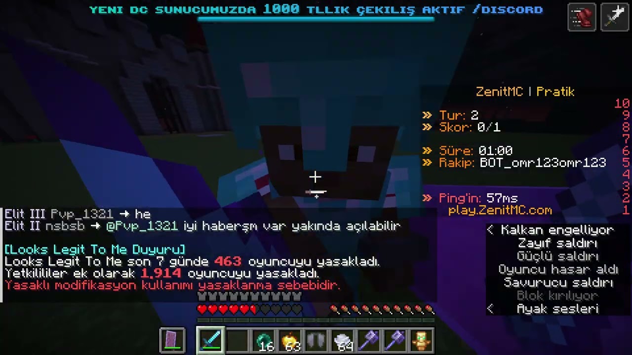 zor modda pvp gürzle