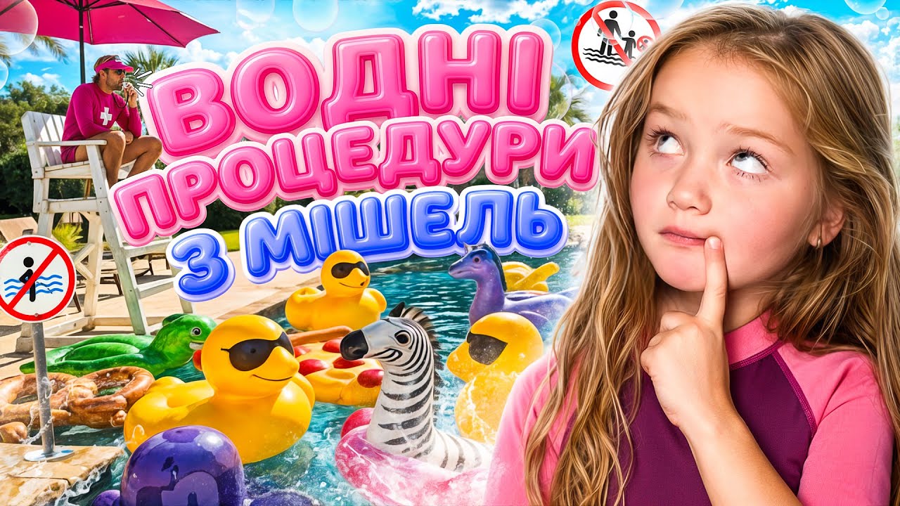 ВОДНІ ПРОЦЕДУРИ З МІШЕЛЬ 💦🛁🌈Правила поведінки в басейні 🏊&zwj;♀️📋✨
