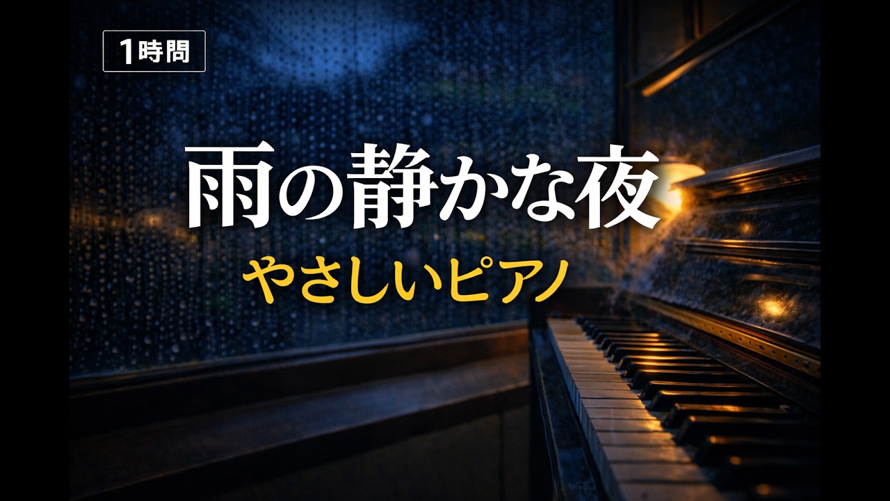 昭和の夜、静かに｜落ち着くピアノBGM【作業・読書・就寝前に1時間】