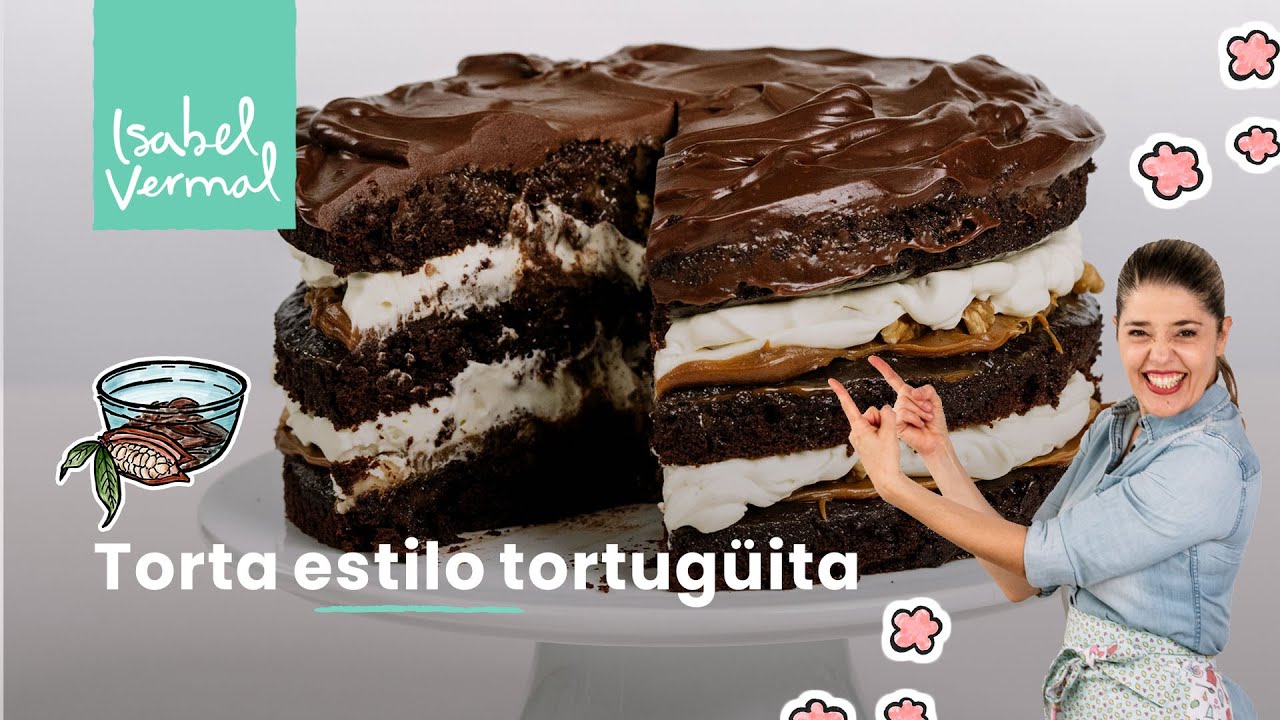 Torta estilo tortuguita de chocolate