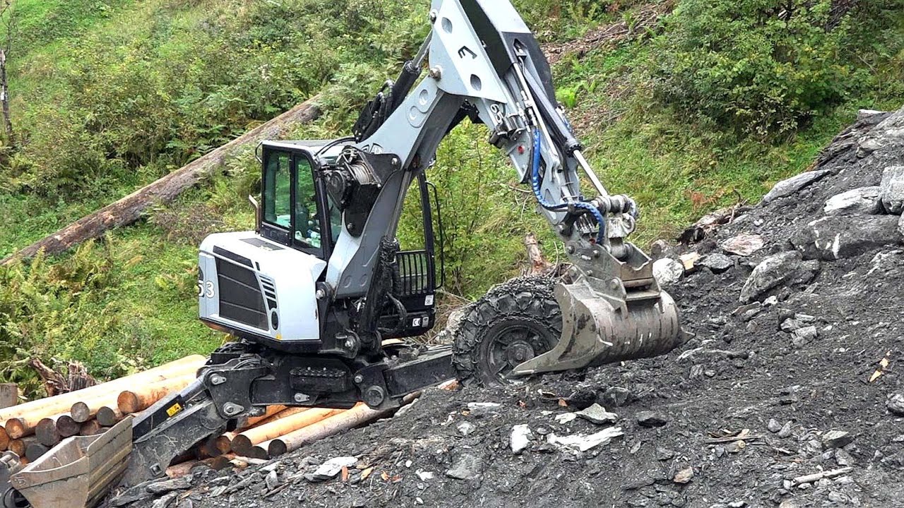 Schreitbagger in Fusch am Großglockner im Einsatz 16.09.2021