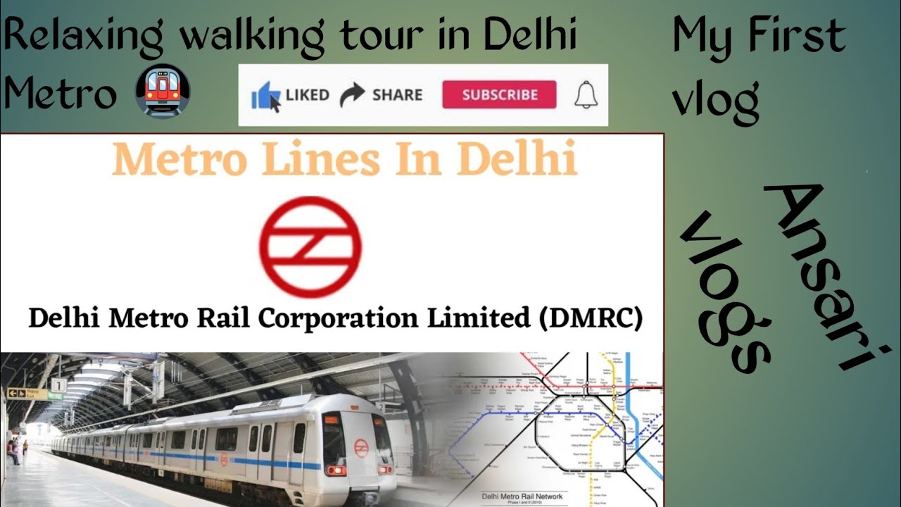 Relaxing walking tour in Delhi Metro 🚇... Amazing view 🪟...@#