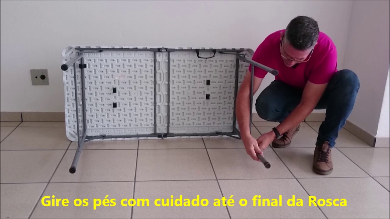 Mesa Dobrável Lifetoyou de 1,22m 2 níveis de Altura