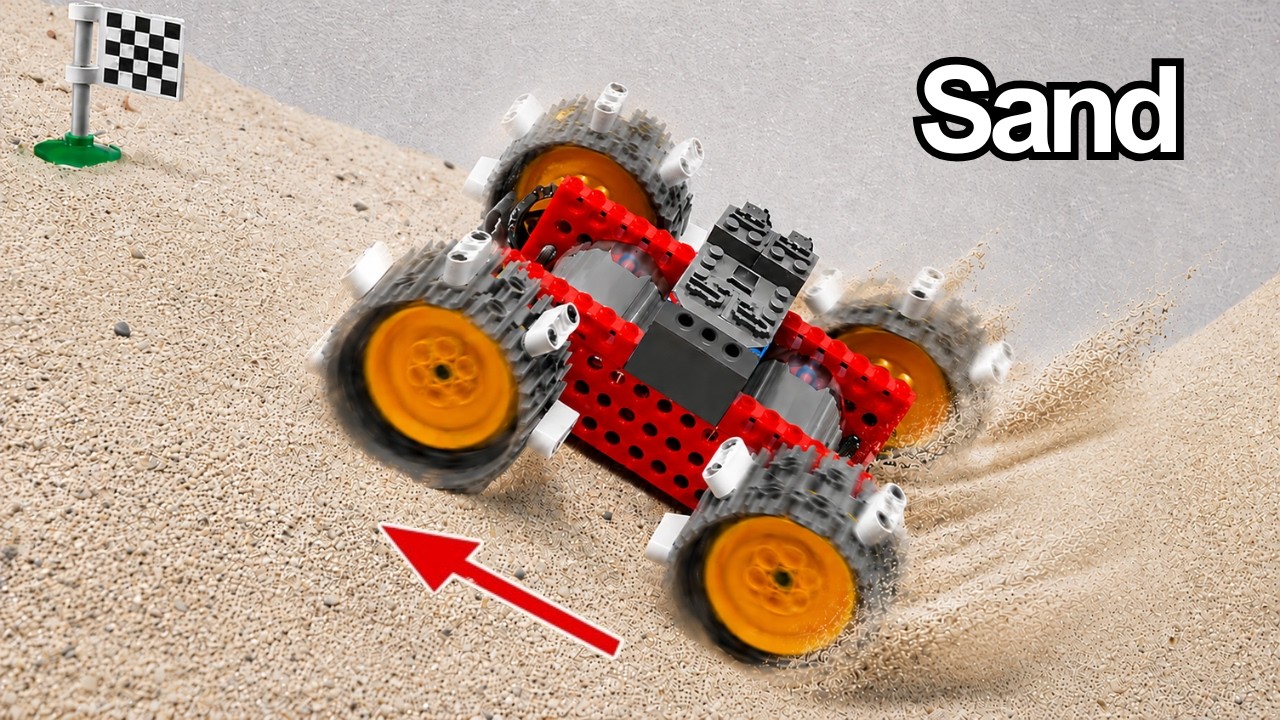 Миссия LEGO Technic: заезд на машинках LEGO по глубокому песку | FM Lego Technic