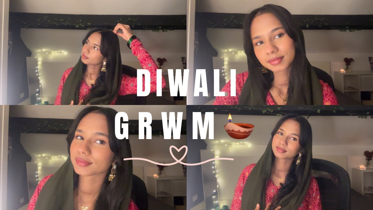 Get Ready With Me for a small Diwali Celebration 🪔Diwali GRWM!!